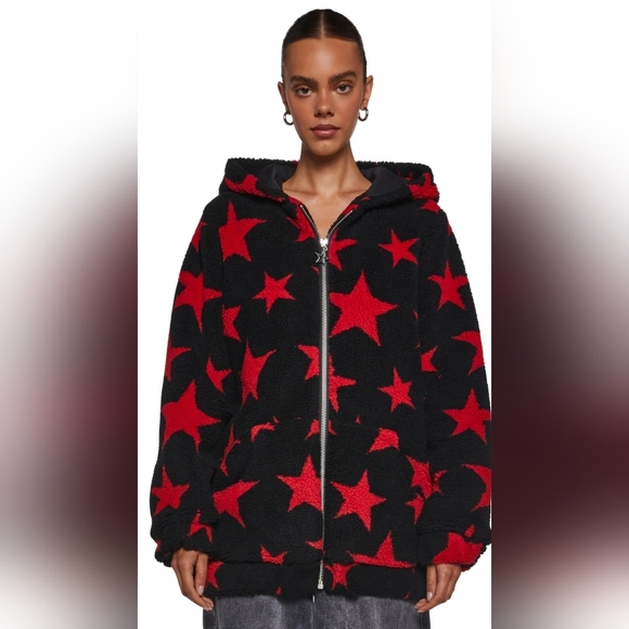 Current Mood Jackets & Blazers - Current Mood Size Large Red Star Coat